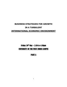 BUSINESS STRATEGIES FOR GROWTH IN A TURBULENT INTERNATIONAL ECONOMIC ENVIRONMENT