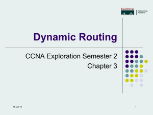 Dynamic Routing CCNA Exploration Semester 2 Chapter 3 1