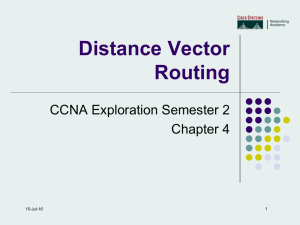 Distance Vector Routing CCNA Exploration Semester 2 Chapter 4