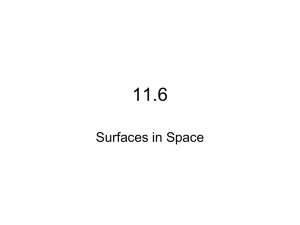 11.6 Surfaces in Space
