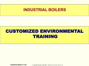 WELCOME CUSTOMIZED ENVIRONMENTAL TRAINING INDUSTRIAL BOILERS