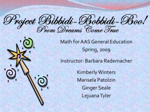 Math for AAS General Education Spring, 2009 Instructor: Barbara Rademacher Kimberly Winters