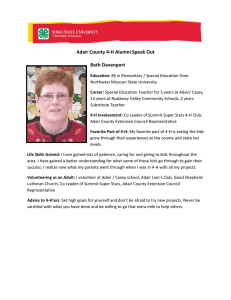 Adair County 4-H Alumni Speak Out  Beth Davenport