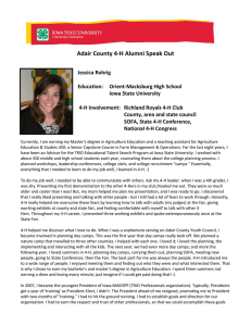 Adair County 4-H Alumni Speak Out