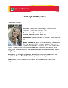 Adair County 4-H Alumni Speak Out