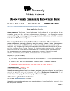Boone County Community Endowment Fund Iowa  Community
