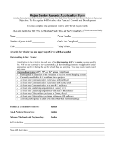 Major Senior Awards Application Form