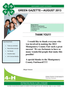 —AUGUST 2013 GREEN GAZETTE THANK YOU!!!! I would like to thank everyone who