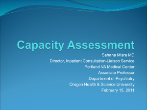 Sahana Misra MD Director, Inpatient Consultation-Liaison Service Portland VA Medical Center Associate Professor
