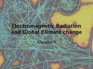 Electromagnetic Radiation and Global Climate change Chapter 9
