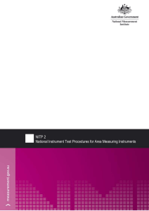 NITP 2 National Instrument Test Procedures for Area Measuring Instruments  i