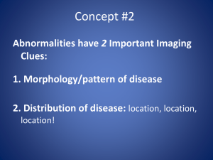 Concept #2 2 Clues: 1. Morphology/pattern of disease
