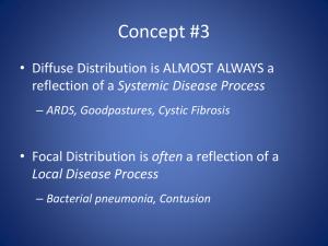 Concept #3 • Diffuse Distribution is ALMOST ALWAYS a Systemic Disease Process often