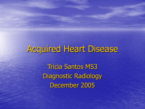 Acquired Heart Disease Tricia Santos MS3 Diagnostic Radiology December 2005