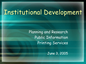 Institutional Development Planning and Research Public Information Printing Services