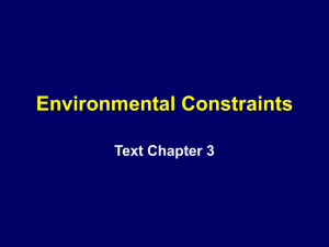 Environmental Constraints Text Chapter 3