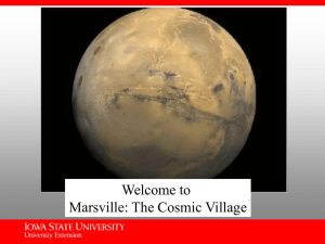 Welcome to Marsville: The Cosmic Village