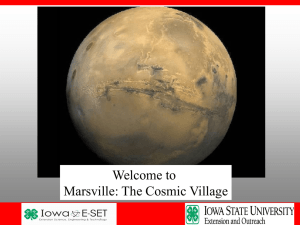 Welcome to Marsville: The Cosmic Village