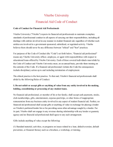 Viterbo University Financial Aid Code of Conduct