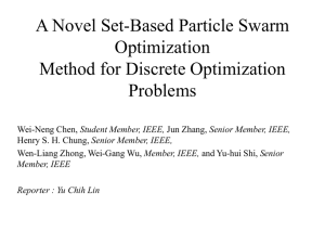A Novel Set-Based Particle Swarm Optimization Method for Discrete Optimization Problems