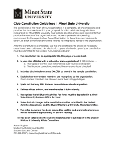 Club Constitution Guidelines | Minot State University