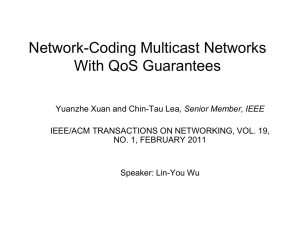 Network-Coding Multicast Networks With QoS Guarantees