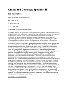 Grants and Contracts Specialist II Job Description