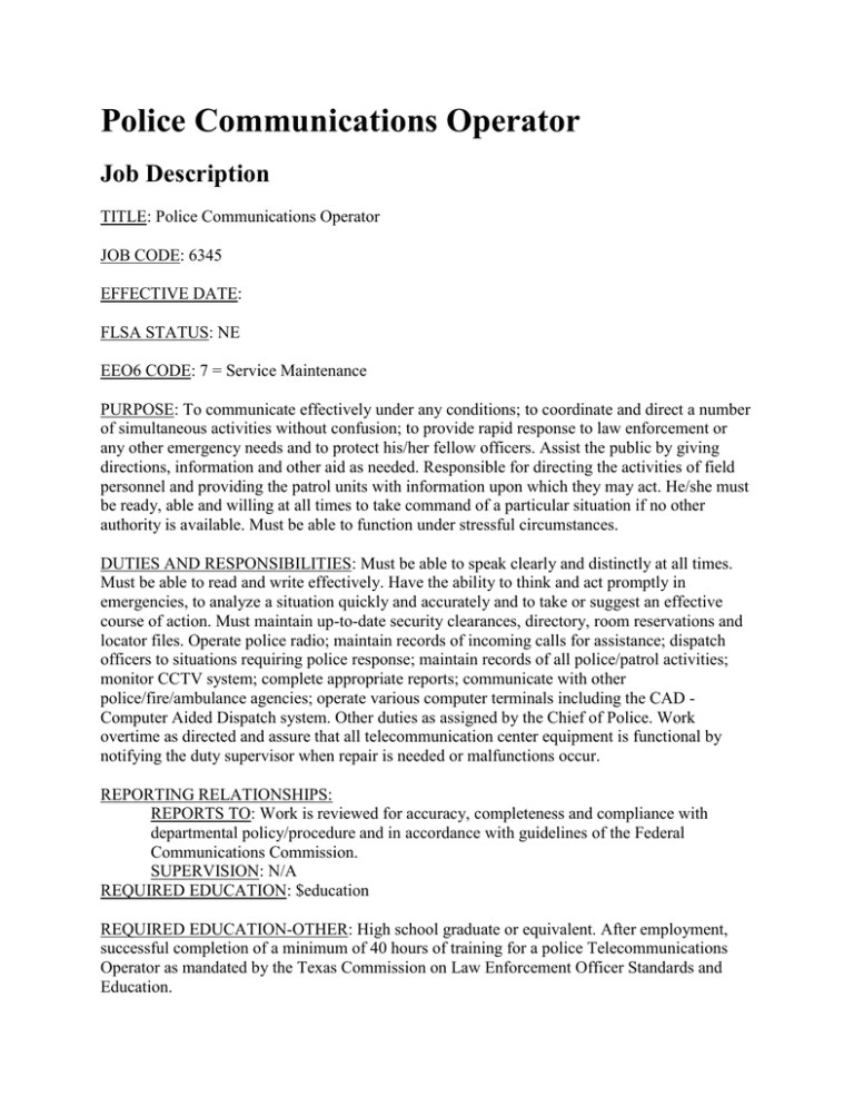 police-communications-operator-job-description