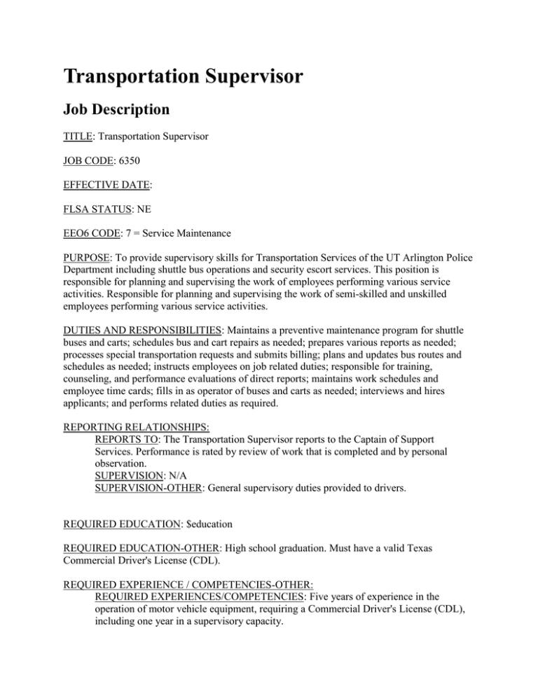 patient transporter job description