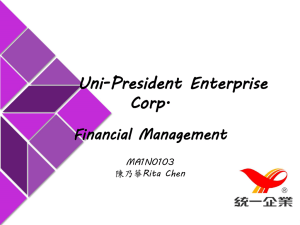 Uni-President Enterprise Corp. Financial Management MA1N0103
