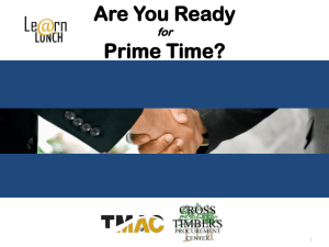 Are You Ready Prime Time? for 1