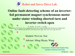 Online fault-detecting scheme of an inverter- fed permanent magnet synchronous motor