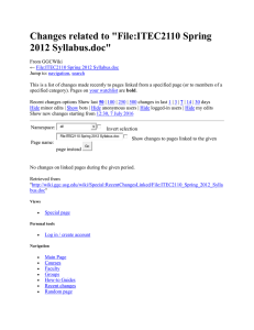 Changes related to &#34;File:ITEC2110 Spring 2012 Syllabus.doc&#34;