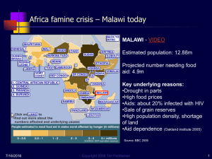 Africa famine crisis – Malawi today