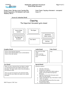 Multimedia Application Storyboard Page # Detail Design Document
