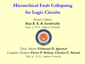 Hierarchical Fault Collapsing for Logic Circuits Raja K. K. R. Sandireddy