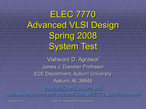 ELEC 7770 Advanced VLSI Design Spring 2008 System Test