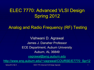 ELEC 7770: Advanced VLSI Design Spring 2012 Vishwani D. Agrawal