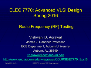 ELEC 7770: Advanced VLSI Design Spring 2016 Radio Frequency (RF) Testing