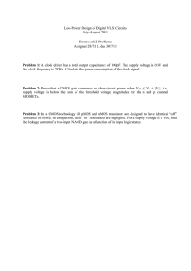 Low-Power Design of Digital VLSI Circuits July-August 2011 Homework 2 Problems