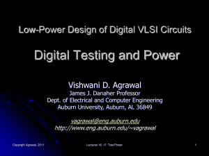 Digital Testing and Power Low-Power Design of Digital VLSI Circuits