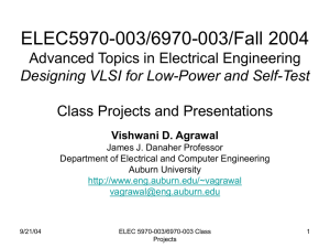 ELEC5970-003/6970-003/Fall 2004 Advanced Topics in Electrical Engineering Class Projects and Presentations