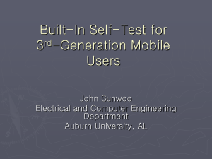 Built-In Self-Test for 3 -Generation Mobile Users