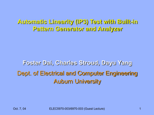 Automatic Linearity (IP3) Test with Built-in Pattern Generator and Analyzer