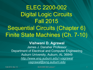 ELEC 2200-002 Digital Logic Circuits Fall 2015 Sequential Circuits (Chapter 6)