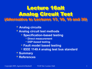 Lecture 16alt Analog Circuit Test 