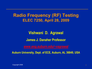 Radio Frequency (RF) Testing Vishwani  D.  Agrawal