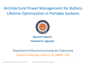 Architectural Power Management for Battery Lifetime Optimization in Portable Systems