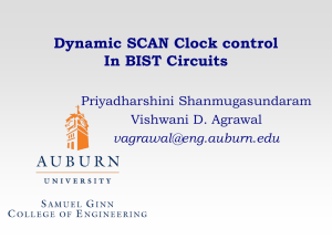 Dynamic SCAN Clock control In BIST Circuits Priyadharshini Shanmugasundaram Vishwani D. Agrawal