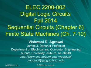 ELEC 2200-002 Digital Logic Circuits Fall 2014 Sequential Circuits (Chapter 6)